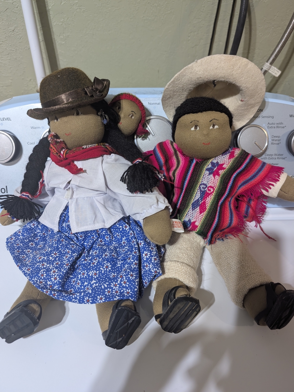 Cochabamba, Bolivia Handcrafted Textile Folk Dolls - Multicolor